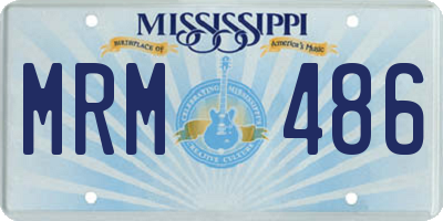 MS license plate MRM486
