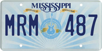 MS license plate MRM487