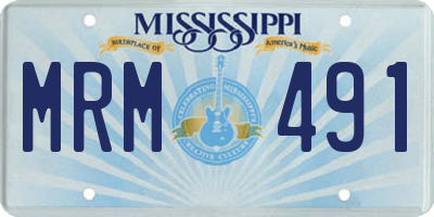 MS license plate MRM491