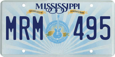 MS license plate MRM495