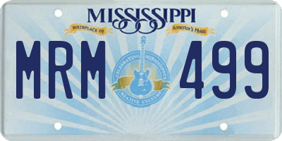 MS license plate MRM499