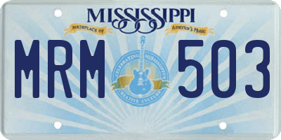 MS license plate MRM503