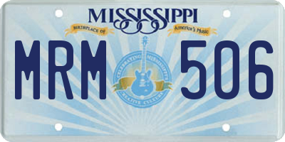MS license plate MRM506