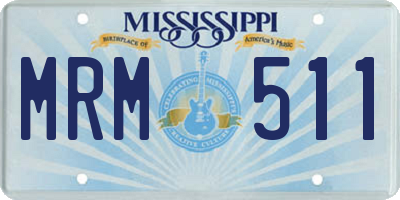 MS license plate MRM511