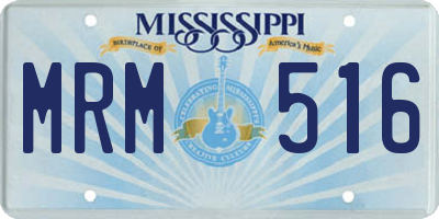 MS license plate MRM516