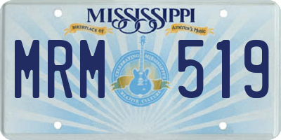 MS license plate MRM519