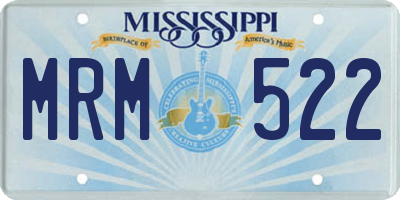 MS license plate MRM522