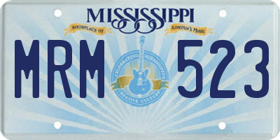 MS license plate MRM523
