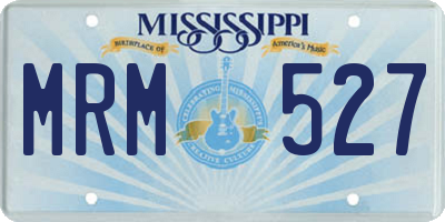 MS license plate MRM527