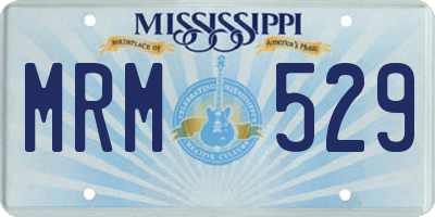 MS license plate MRM529