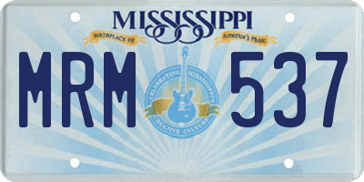 MS license plate MRM537