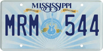MS license plate MRM544