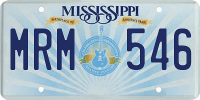 MS license plate MRM546