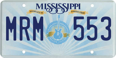 MS license plate MRM553