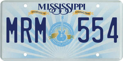 MS license plate MRM554