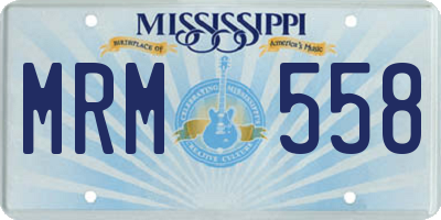 MS license plate MRM558