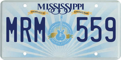 MS license plate MRM559