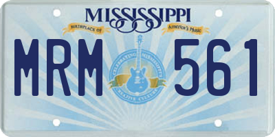 MS license plate MRM561
