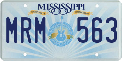 MS license plate MRM563