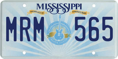 MS license plate MRM565