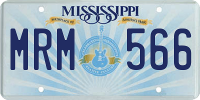 MS license plate MRM566