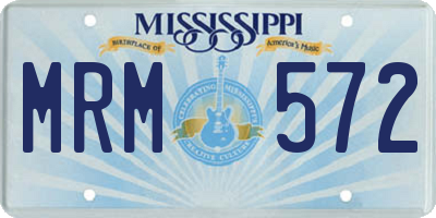 MS license plate MRM572