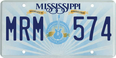 MS license plate MRM574