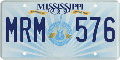 MS license plate MRM576