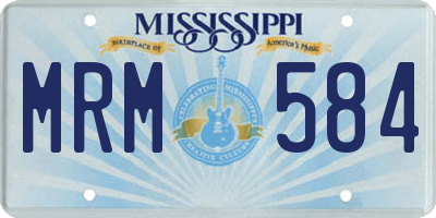 MS license plate MRM584