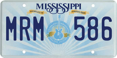 MS license plate MRM586