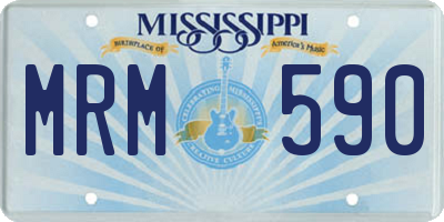 MS license plate MRM590