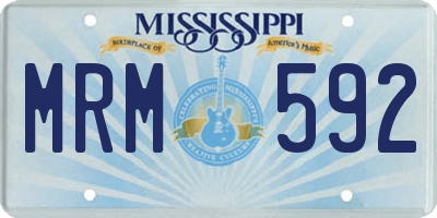 MS license plate MRM592