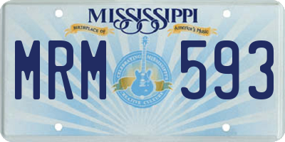 MS license plate MRM593
