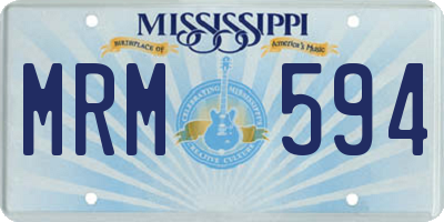 MS license plate MRM594