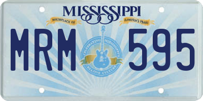 MS license plate MRM595