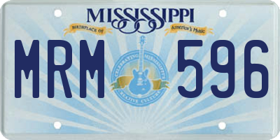 MS license plate MRM596