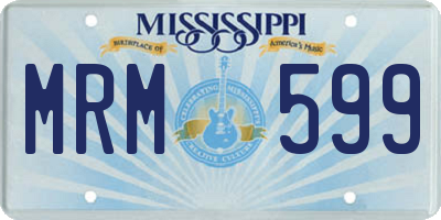 MS license plate MRM599