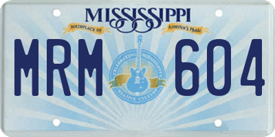 MS license plate MRM604