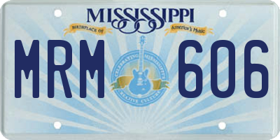 MS license plate MRM606