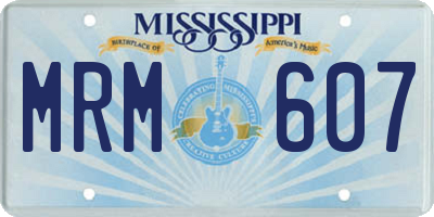 MS license plate MRM607