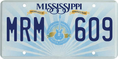 MS license plate MRM609