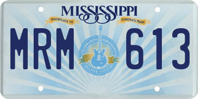 MS license plate MRM613