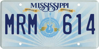 MS license plate MRM614