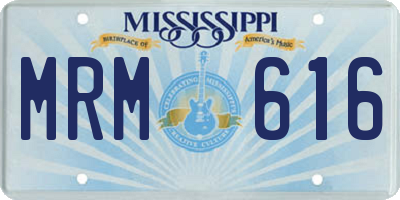 MS license plate MRM616