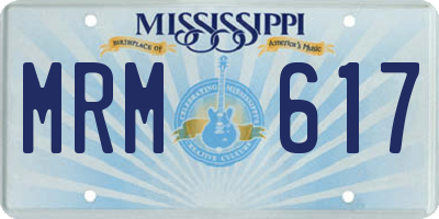 MS license plate MRM617
