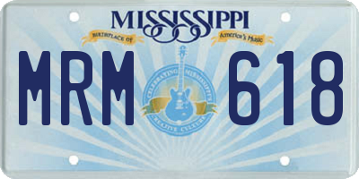 MS license plate MRM618