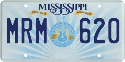 MS license plate MRM620