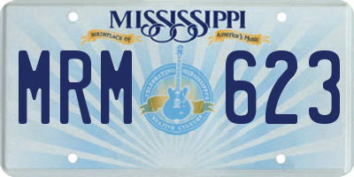MS license plate MRM623