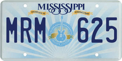 MS license plate MRM625