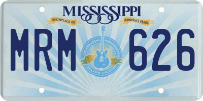 MS license plate MRM626